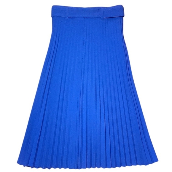 ANN TAYLOR blue pleated skirt - Picture 2 of 9